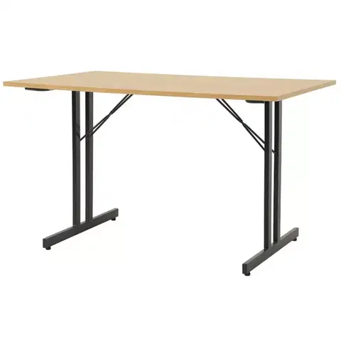 Jedálenské stoly Skladací stôl Marius 9573 120 Cm prírodná/čierna