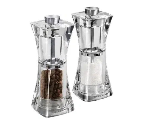 Koreničky Cole&Mason Sada mlynčekov na soľ a korenie CRYSTAL 2 ks 12,5 cm