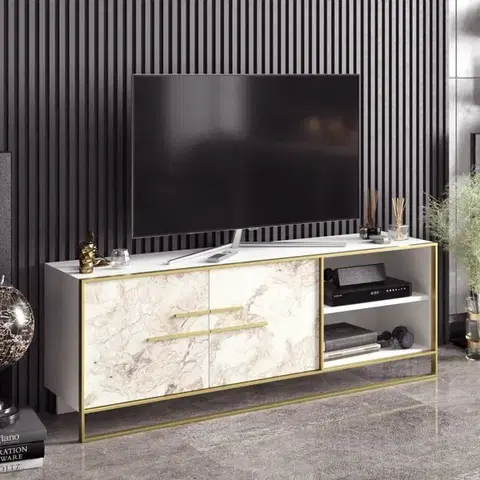 TV stolíky TV stolík Polka - White
