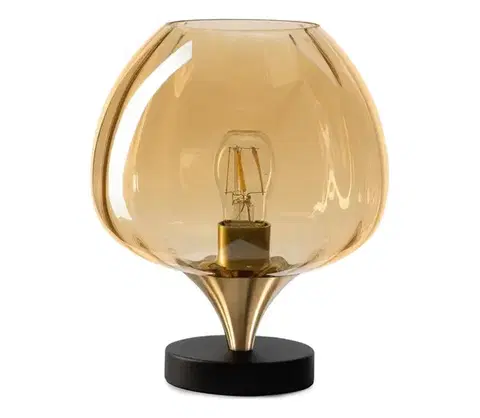 Lampy ONLI - Stolová lampa ELIDE 1xE27/15W/230V čierna/medená 5108/L