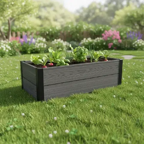 Záhradný nábytok KETER Vyvýšený záhon HEDGE trough | grafit