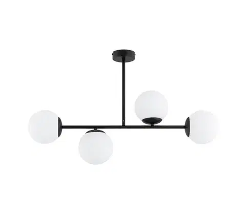 Svietidlá  Luster na tyči GLORIS 4xE14/10W/230V čierny 63432