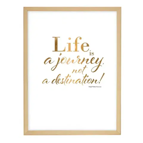 Obrazy Obraz Life is a journey 30x40cm gold