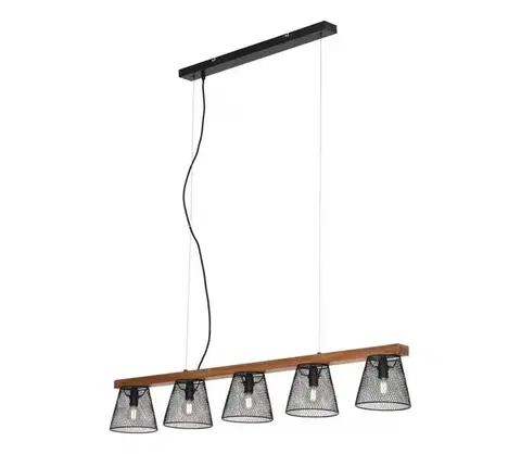 Svietidlá Briloner 4077-055 - Závesný luster na lanku WOOD & STYLE 5xE14/25W/230V 4077-055