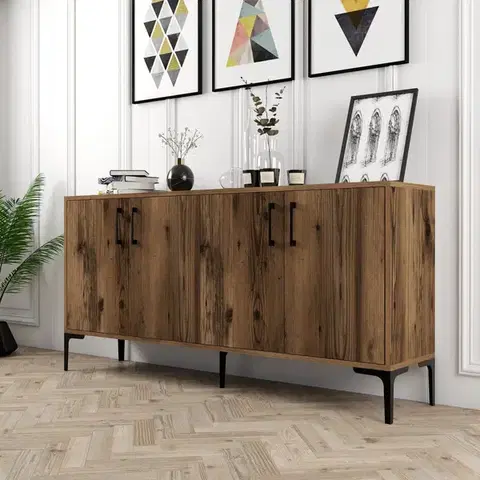 Komody Konzolový stolík Kiev 160 - Walnut