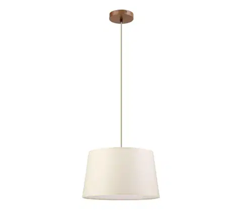 Svietidlá  Luster na lanku AIDA, 1×E27/15W/230V, priemer 35 cm, dub/krémová LM-1.98/DĄB RUSTIK/KREM 350