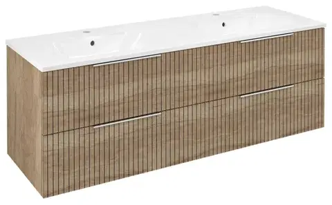 Kúpeľňový nábytok SAPHO - CIRASA STRIP umývadlová skrinka 139,6x52x46cm, dub alabama CR141-2322-21