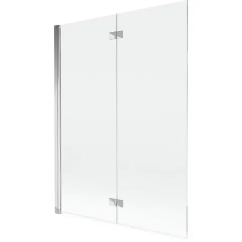 Sprchové dvere MEXEN - MIST vaňová zástena 130x150 cm 6mm 2-s, chróm, číra, ľavá 8A9-130-002-01-00-L