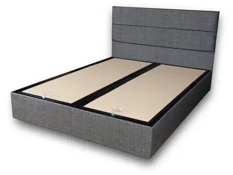 Postele Rám manželskej postele s čelom Silver - Grey (140 x 190)