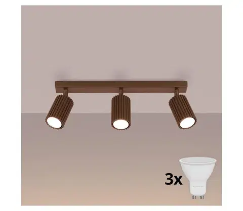 Svietidlá BRILAGI - LED Bodové svietidlo CRESTO 3xGU10/10W/230V hnedé BR.1962