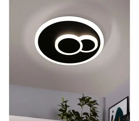 Svietidlá Eglo 30659 - LED Stropné svietidlo CADEGAL LED/7,8W/230V pr. 20 cm čierna 30659