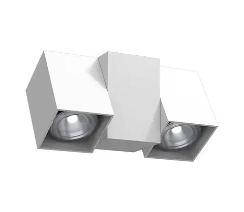 Svietidlá - Brosline 2295 - Nástenné bodové svietidlo CUBE 2xGU10/10W/230V biela 2295
