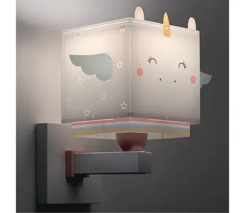 Svietidlá Dalber 64599 - Detské nástenné svietidlo LITTLE UNICORN 1xE27/15W/230V 64599