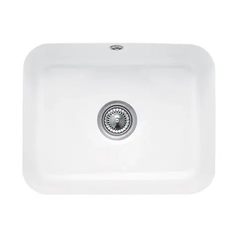 Kuchynské drezy VILLEROY & BOCH VILLEROY & BOCH - Keramický drez Cisterna 60C White alpin podstavný 550 x 440 bez excentra 670601R1