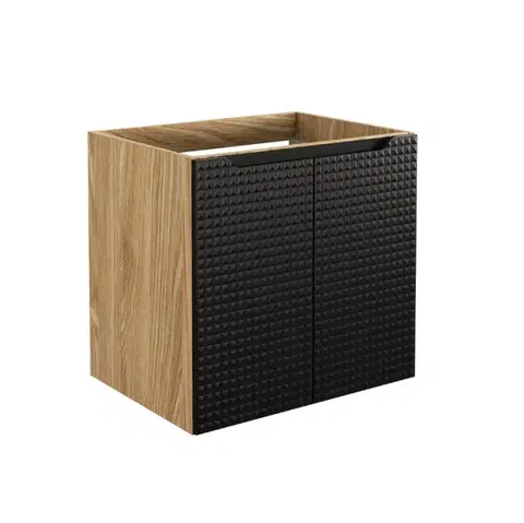 Skrinky do kúpeľne ArtCom Skrinka pod umývadlo LUXOR Black 82-60-2D | 60 cm s dvierkami