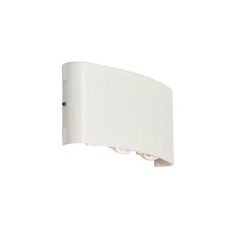 Vonkajšie nástenné svietidlá Vonkajšia nástenná lampa biela vrátane LED 6-svetlo IP54 - Silly