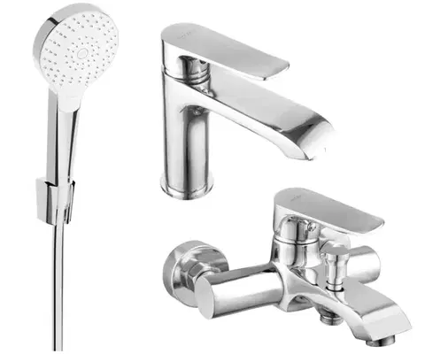 Sprchy a sprchové panely MEXEN/S - Pecos R05 Set umývadlové a vaňové batérie s príslušenstvom, chróm 72703R05-00