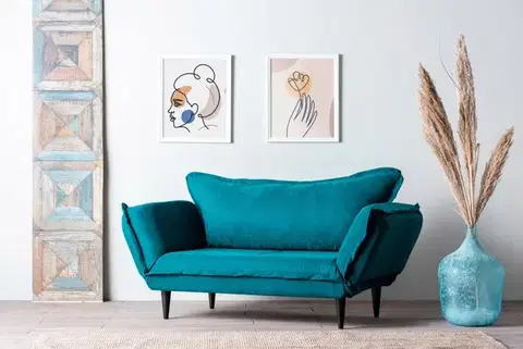 Pohovky a gauče Dvojmiestna rozkladacia pohovka Vino Daybed - Petrol Green GR124\01
