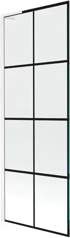 Sprchové dvere MEXEN/S - Next L vaňová zástena FIX 70 x 150, čierna vzor, biela 895-070-000-03-77-20