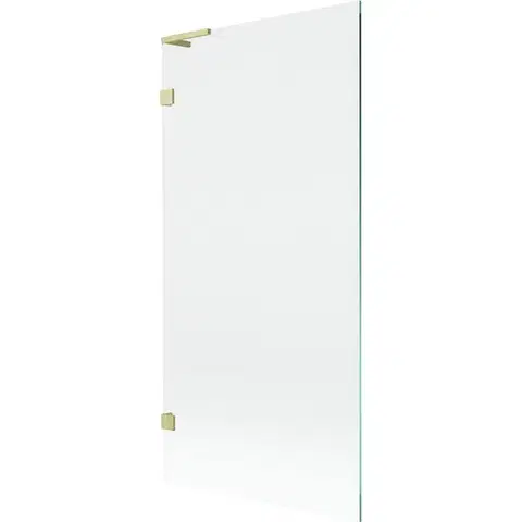 Sprchové dvere MEXEN/S - Lunar L vaňová zástena FIX 90 x 150, transparent, zlatá kartáčovaná 897L-090-000-55-00