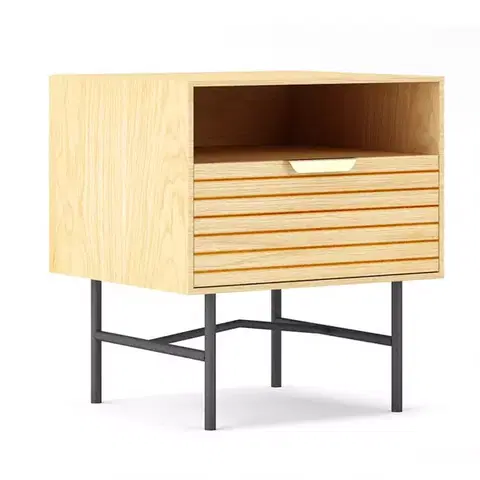 Všetky produkty Nočný stolík Bassel 2521 45x40x50 prírodný/čierna