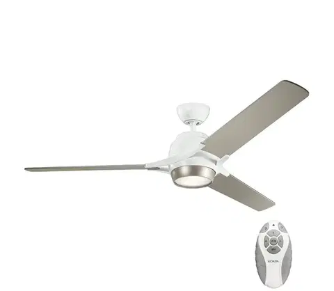 Ventilátory Elstead Kichler KLF-ZEUS-60-WHT-LED Stmievateľný stropný látor ZEUS LED/10W/230V +DO KLF-ZEUS-60-WHT