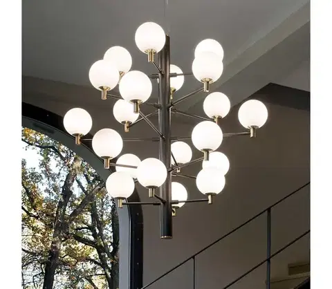 Svietidlá Ideal Lux - LED Luster na lanku COPERNICO 20xG9/3W/230V pr. 86 cm čierna 197333