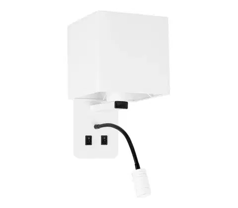 Svietidlá  LED Nástenné svietidlo MAGNUM 1xE27/40W/230V + LED/3W biela 21-75666