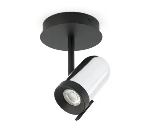 Svietidlá FARO Barcelona Faro 43531 - Bodové svietidlo ORLEANS 1xGU10/8W/230V strieborná/čierna 43531