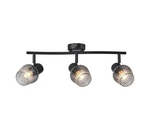 Svietidlá Prezent  - Bodové svietidlo OASIS 3xE27/60W/230V čierna/dymová 