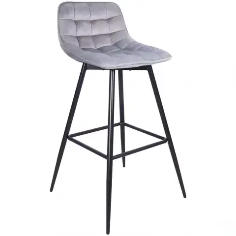 Kuchynské stoličky Barová stolička DM509 LIGHT GREY