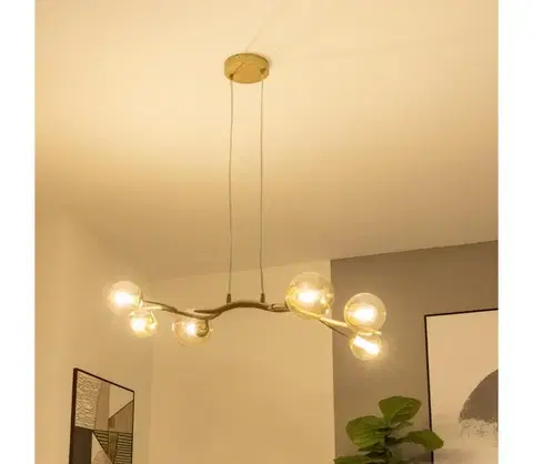 Svietidlá BRILAGI - LED Luster na lanku MISTEL 6xG9/3W/230V zlatá 3009-6PGA