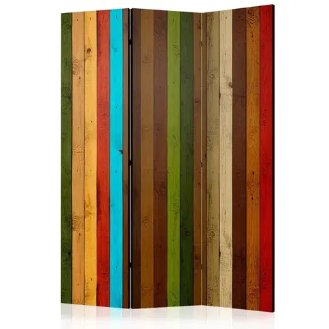Paravány Paraván Wooden rainbow Dekorhome