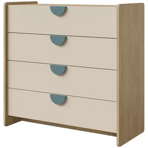 Komody so zásuvkami Komoda Lexi 10 Cremona/Macadamia/Morská