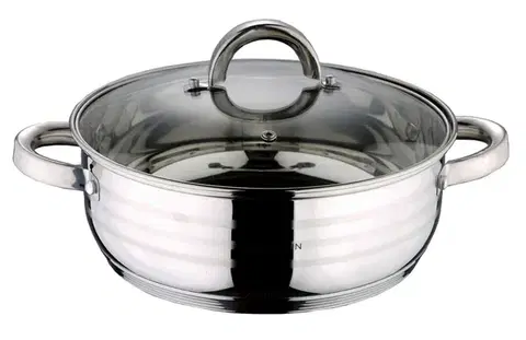 Hrnce BLAUMANN - Randlík nerezový s pokrievkou sklo 10L, GOURMET LINE