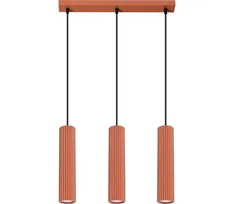 Svietidlá  SL.1632 - Luster na lanku KARBON 3xGU10/10W/230V červená SL.1632