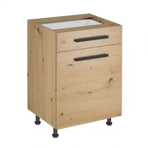 Kuchynské skrinky stojace Skrinka do kuchyne Langen d60s1 úchyt dub artisan