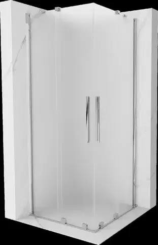 Sprchovacie kúty MEXEN/S - Velar Duo sprchovací kút, posuvné dvere 90 x 90, dekor, chróm 871-090-090-32-01