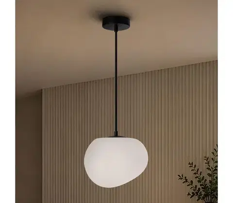 Svietidlá BRILAGI - Luster na lanku PEBBLES 1xE27/40W/230V pr. 20 cm čierna ALA-56856