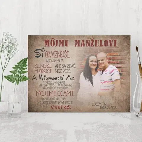 Tabuľky s venovaním (darčeky) Darčeky pre muža - Prekvapko s vyznaním lásky a vlastnou foto