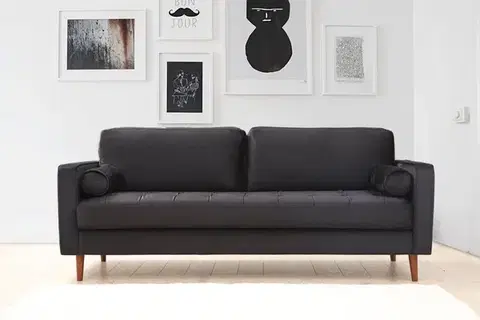 Pohovky a gauče Trojmiestna pohovka Rome - Black