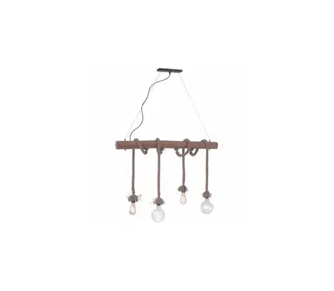 Svietidlá Leuchten Direkt 15483-18 - Luster na lanku ROPE 4xE27/60W/230V 15483-18