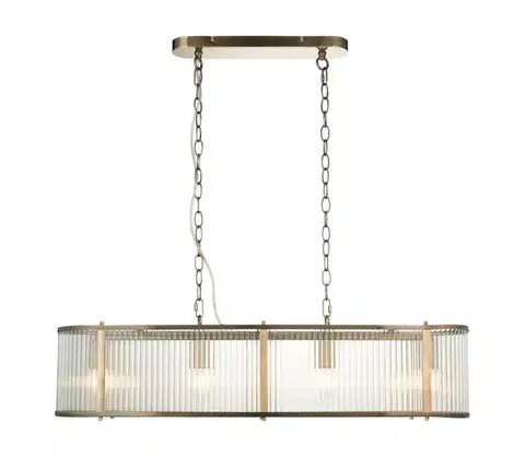 Svietidlá Endon 110945 - Luster na reťazi RIDGETON 4xE14/6W/230V mosadz/číra 110945