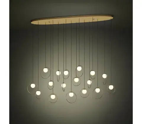 Svietidlá Eglo 390348 - LED Stmievateľný luster na lanku PORTOCOLOM 17xLED/3W/230V zlatá 390348