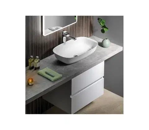 Svietidlá Sapho - Doska pod umývadlo AVICE 150x49,5 cm sivá/cement AV157