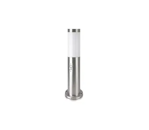 Záhradné lampy  Vonkajšia lampa so senzorom 1xE27/60W/230V IP44 45cm matný chróm 8964