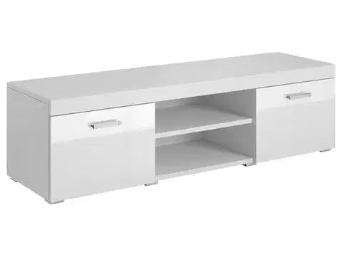 TV stolíky CAMA MEBLE Samba REG9 tv stolík biela / biely lesk