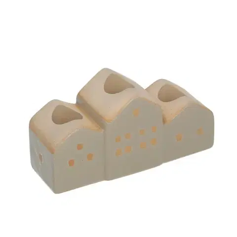 Svietniky Svietnik Hauses 13x5x7cm beige