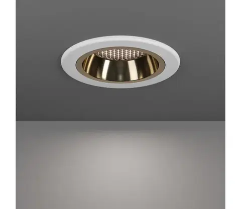 LED osvetlenie Eglo 902299-LED RGBW stmievateľné dymové podhľadové svietidlo YEBRA-Z LED/4,8W/230V IP44 biela/zlatá 902299