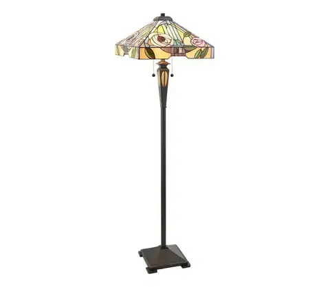 Lampy Endon 64383 - Stojacia lampa Tiffany WILLIOW 2xE27/60W/230V pr. 42,5 cm 64383